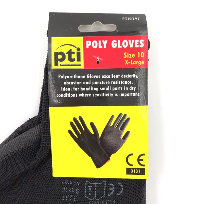 PTI Black Poly Gloves - Pack 12 | Garrison Dales